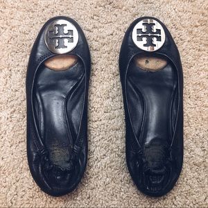 Tory Burch Black Leather Flats Size 7.5